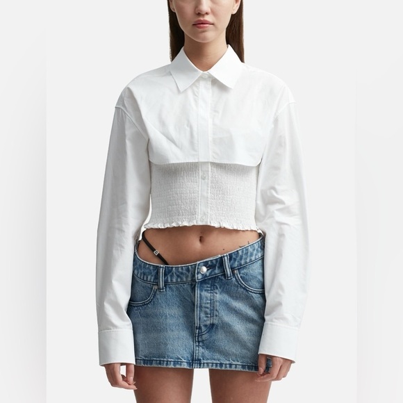 🔥 🆕 ALEXANDER WANG LAYERED SMOCKED CAMI medium NWT $395 - Picture 8 of 12